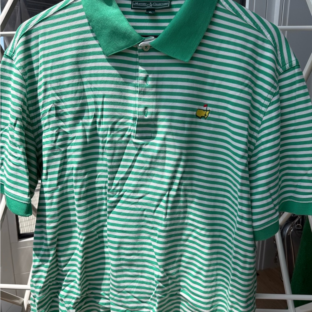 Masters Collection Green Striped Polo Shirt